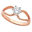 14K Rose Gold Diamond Solitaire Engagement Ring - 0.50 Ct.