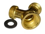 Brass washing machine Y piece
