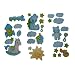 29 tlg. Set Wandtattoo / Fensterbilder selbstklebend Baby blau Teddy Eisenbahn Rassel Stern Schaukelpferd Junge Tattoo Zimmer Kinderzimmer Kinder Kind Deko Dekoration Bilder Tier Tiere Fenstersticker Wandsticker Sticker Fensterbild
