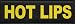 HOT LIPS 2xLogos GROSS gelb f�r Julius K9 / Logo Klettlogo Austauschlogo K-9 Powergeschirr + IDC (Geschirrgr��en: 