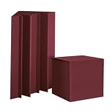 Auralex ATOM12BUR ATOM-12 Bass Trap Kit: 12- LENRD Bass Traps 12x12x17 Triangular and 2' Long in Burgundy; 4- CornerFill 12x12x12 Cubes in Burgundy
