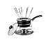 Berndes SignoCast Classic, Saucepan with Glass lid 18 cm and Fondue-Set