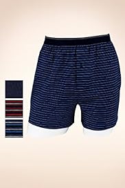 3 Pack Cool Fresh Pure Cotton Knitted Assorted Boxers with Stay New