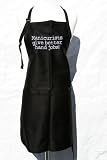 Black Embroidered Apron 