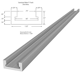 32 ALUMINUM MITER T-TRACK by Peachtree Woodworking