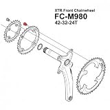 Shimano Kit Vis Plateaux Xtr Fc-m980 Moyen Et Grand Plateaux Triple