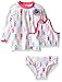 Sol Swim Girls' Pretty Sea Horses 3 Pc Rashguard Set
