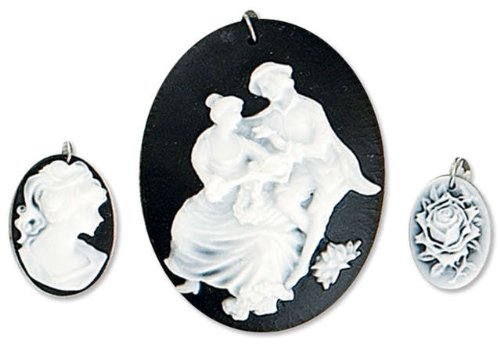 Blue Moon Lost & Found Pendants, Resin Cameo Assorted ll Couple, 3/Pkg