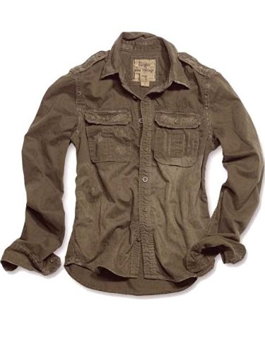 Surplus Raw Vintage Checkered Hemd oliv/bronze langarm