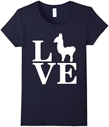 Women's Love Llama Shirt -  I Love Llamas T-Shirt - Premium T-shirt  Small Navy
