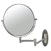 Health & Personal Care : Conair Classique Standard Wall Mount Mirror, 5x Magnification, Matte Nickel Finish