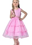 (コ-ランド) Co-land フォーマル キッズドレス ノースリーブ 結婚式 子供 ロングワンピース 女の子 女児 フリル リボン ビーズ飾り ガールズ ベビー 入園式 演奏会 ピンク 140