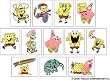 SpongeBob Square Pants Mini Temporary Tattoos