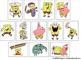 SpongeBob Square Pants Mini Temporary Tattoos - Lot of 24