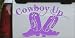Cowboy Up With Boots Rodeo Western Car Window Wall Laptop Decal Sticker -- Purple 10in X 6.1in