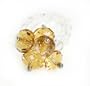 Topaz / Clear Crystal Single Band Cluster Crystal Ring
