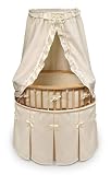 Natural Elite Oval Bassinet with Ecru Waffle Bedding