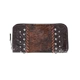 American West Wild Horses Collection Ladies Zip Around Wallet in warm brown tones by American West