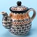  Polish Pottery 3 Cup Curvy Teapot