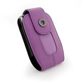 Snugz Classic Leather phone pouch case cover in size: 1 / color: Purple / compatible with (Blackberry 8820 / Bold 9700 / Curve 8900 / Curve 8310 / Curve 8320 / Storm / Storm 2 / Curve 8520 / Curve 9630 / Curve 9220 / Curve 8930)