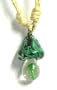 Mushroom Necklace~ Hemp Mushroom Necklace~ Green Mushroom