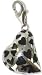 Chrysalis Sterling Silver Ladies Heart Charm Black Enamel