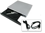 Silver USB CDROM drive for IBM ThinkPad X20 X30 X40 X60 X300 series laptop,128KB Buffer size,USB2.0 1.1