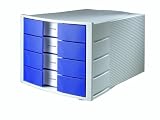 Produkt-Bild: Han 1010-X-14 Impuls Schubladenbox inklusive Klebeetiketten, lichtgrau/blau