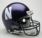 Northwestern Wildcats Full Size Replica Riddell Unsigned Helmet - College Tumblers