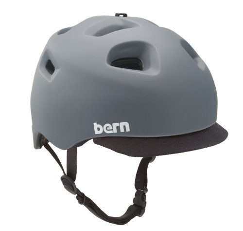 Bern G2 Matte Helmet with Visor, Grey, Medium