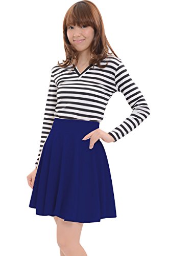 (コウエイストア) koeistoreシンプルAライン無地フレアミディアム丈スカートひざ丈膝上丈ウエストゴム/フレアスカート/レディース TPT Y707-b Bタイプ