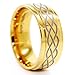 Blue Chip Unlimited - Unique 9mm Golden Celtic Criss-Cross Tungsten Ring Wedding Band Designer Fashion Engagement Ring Size 10 Blue Chip Unlimited - Unique 9mm Golden Celtic Criss-Cross Tungsten Ring Wedding Band Designer Fashion Engagement Ring Size 10