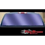 Blue Diamond Plate 22 x 65 - Rear Window Graphic Truck SUV decal tint film truck by FireStorm