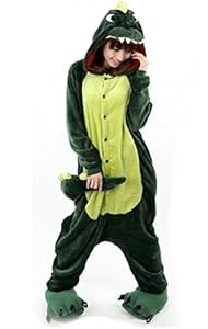 Lath.pin® Unisex Costume Animal Cosplay Onesie Adult Pajamas Anime Cartoon Sleepwear (Xl, Dinosaur)