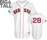 Adrian Gonzalez Jersey: Big & Tall Majestic White Authentic Boston Red Sox Jersey with Fenway Park 100th Year Anniversary Patch