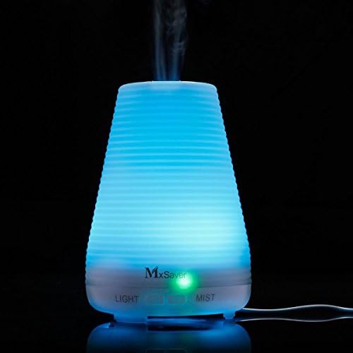 Essential Oil Diffuser, Mxsaver Portable Aroma Therapy 100ML Humidifier with 7 Color LED Lights