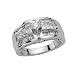 14K White Gold 1 ct. Multi Cut Diamond Engagement Ring