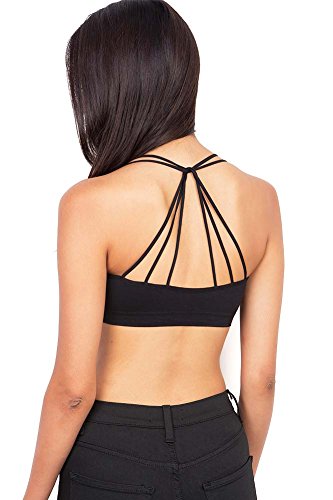 Pink Ice Women's Soft Breathable Sports Bra,Black,ONE