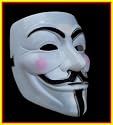 V wie for VENDETTA Maske - Mask Guy Fawkes Weiss