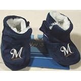 Milwaukee Brewers MLB Baby High Boot Slippers - 0-3 Months