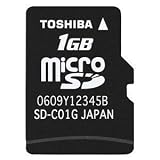 TOSHIBA マイクロSDメモリカード ミニSDアダプタ付 1GB SD-MC001GA