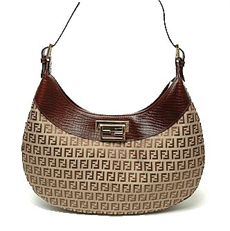 Fendi Authentic Hobo Clip Zucchino Handbag Bag