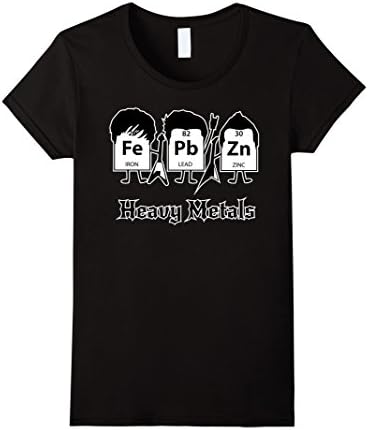 Women's Heavy Metals Science T-Shirt Large Black