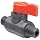 Asahi America Labcock PVC Ball Valve, Inline, Unibody, Lever, 1/4" NPT Male