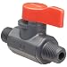 Asahi America Labcock PVC Ball Valve, Inline, Unibody, Lever, 1/4" NPT Male