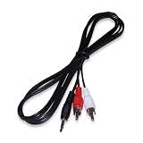 1M  3.5MM JACK PC/iPOD TO 2 PHONO RCA HIFI/AMP LEAD CABLE