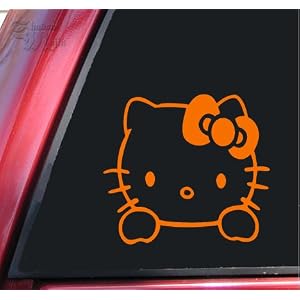 Hello Kitty Vinyl Decal Sticker - Orange