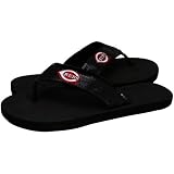 MLB Cincinnati Reds Ladies Black Sequin Strap Flip Flops (7/8)