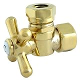 Kingston Brass CC44102X Vintage Decorative Quarter Turn Valves, 1/2" IPS x 1/2" or 7/16" Slip Comp,
