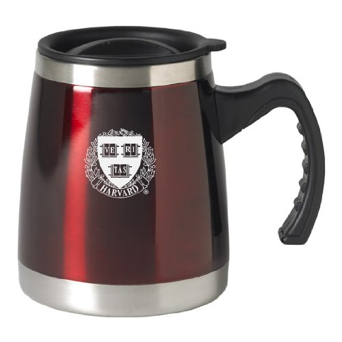 Harvard University - 16-ounce Squat Travel Mug Tumbler - Burgundy